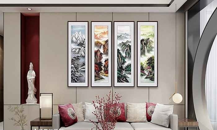 钟灵毓秀 刘燕姣最新山水画力作《春夏秋冬四条屏》