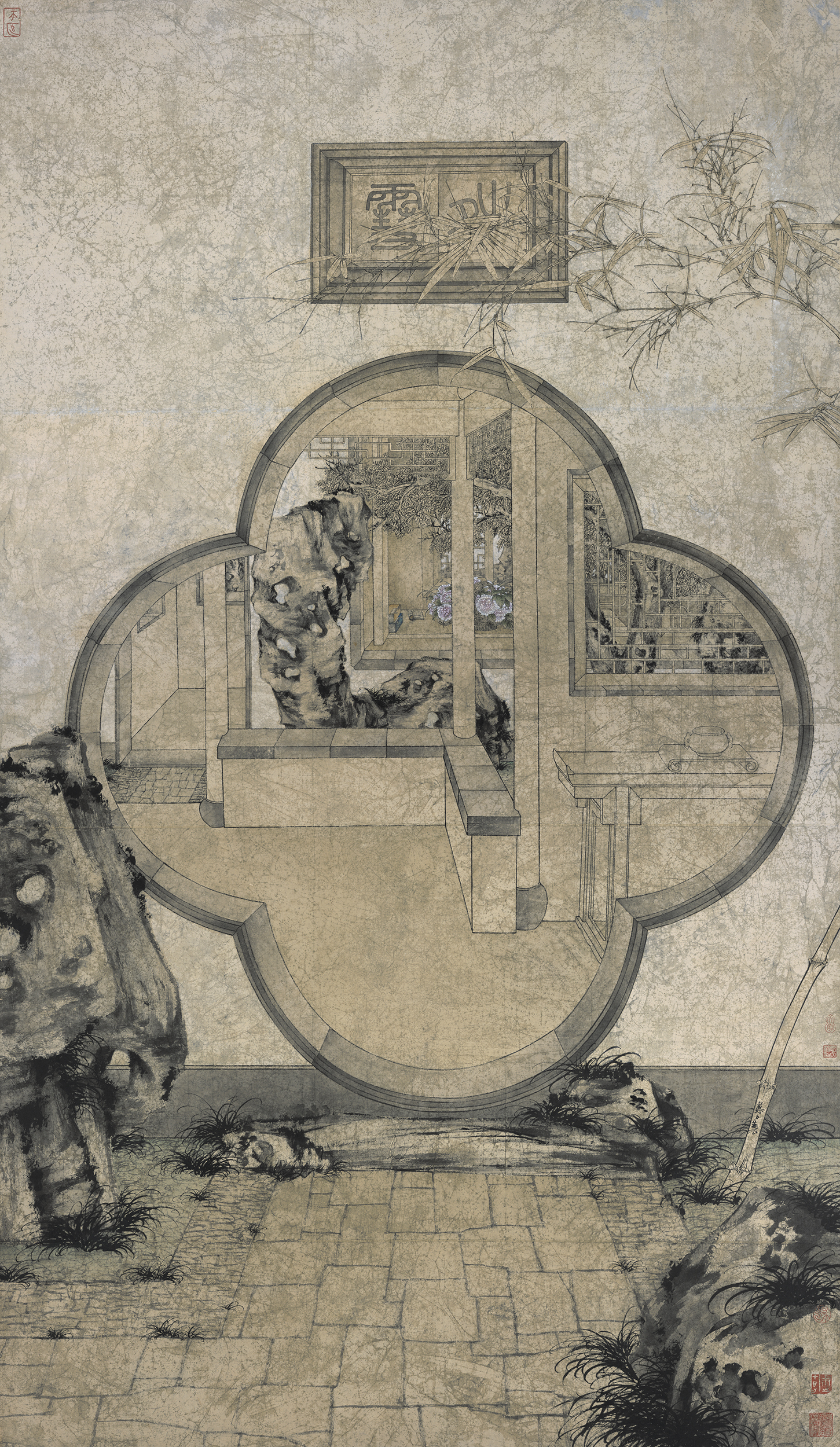 狮子林.郑力作品展:中国新工笔画的集大成者