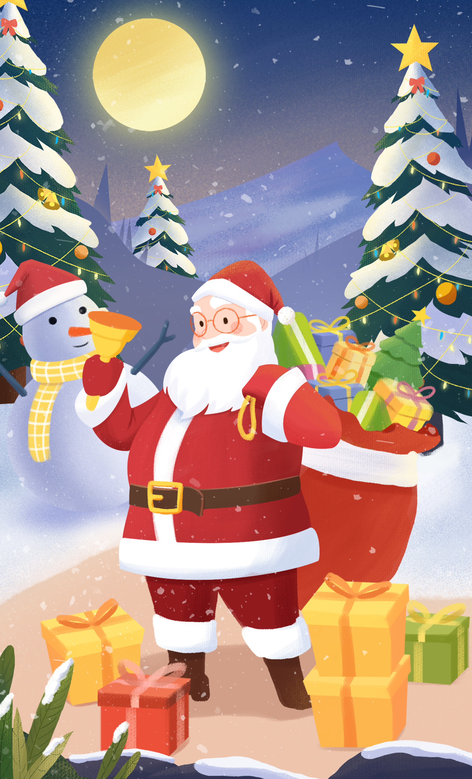 圣诞手机图,发给朋友吧!好看的祝福,还可以当屏保呦!