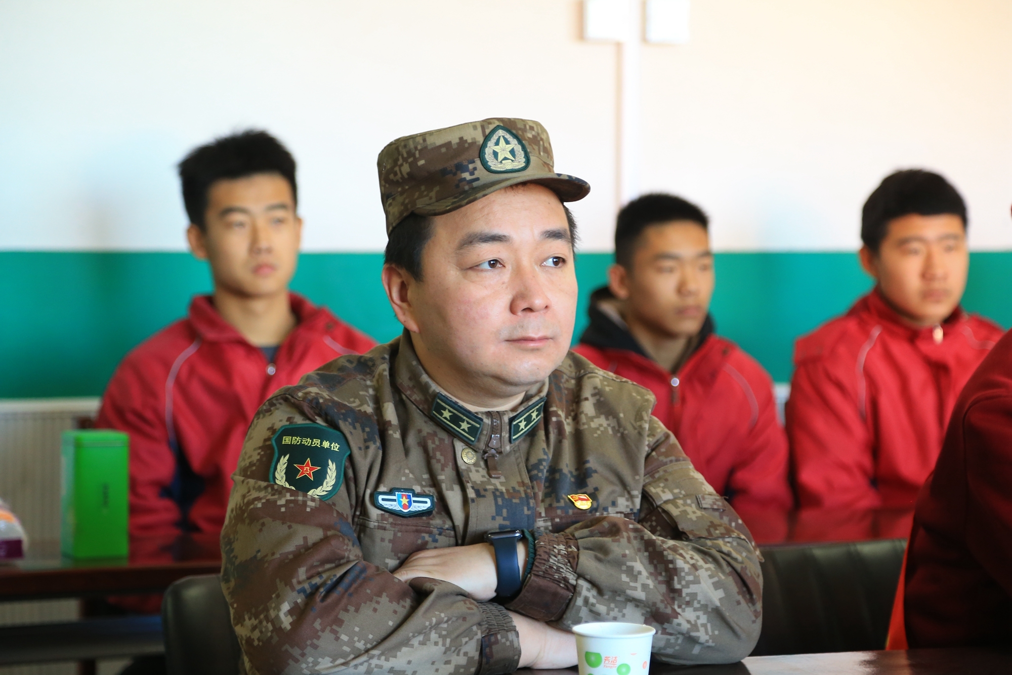 盂县人武部张震政委,盂县关心下一代工作委员会主任赵宽营,盂县国防