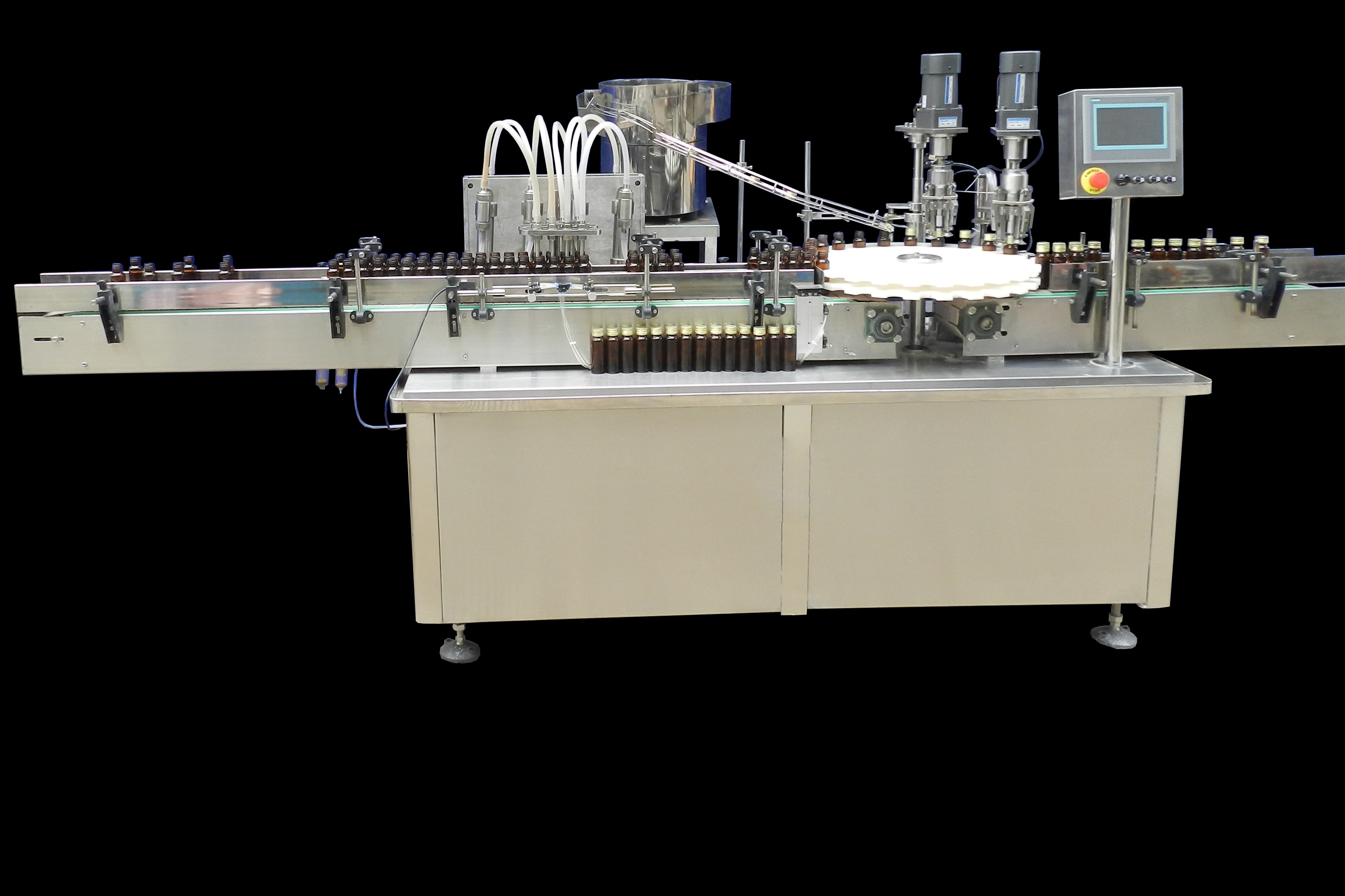 8头口服液灌装轧盖机 50ml口服液灌装设备 口服液灌装旋盖机