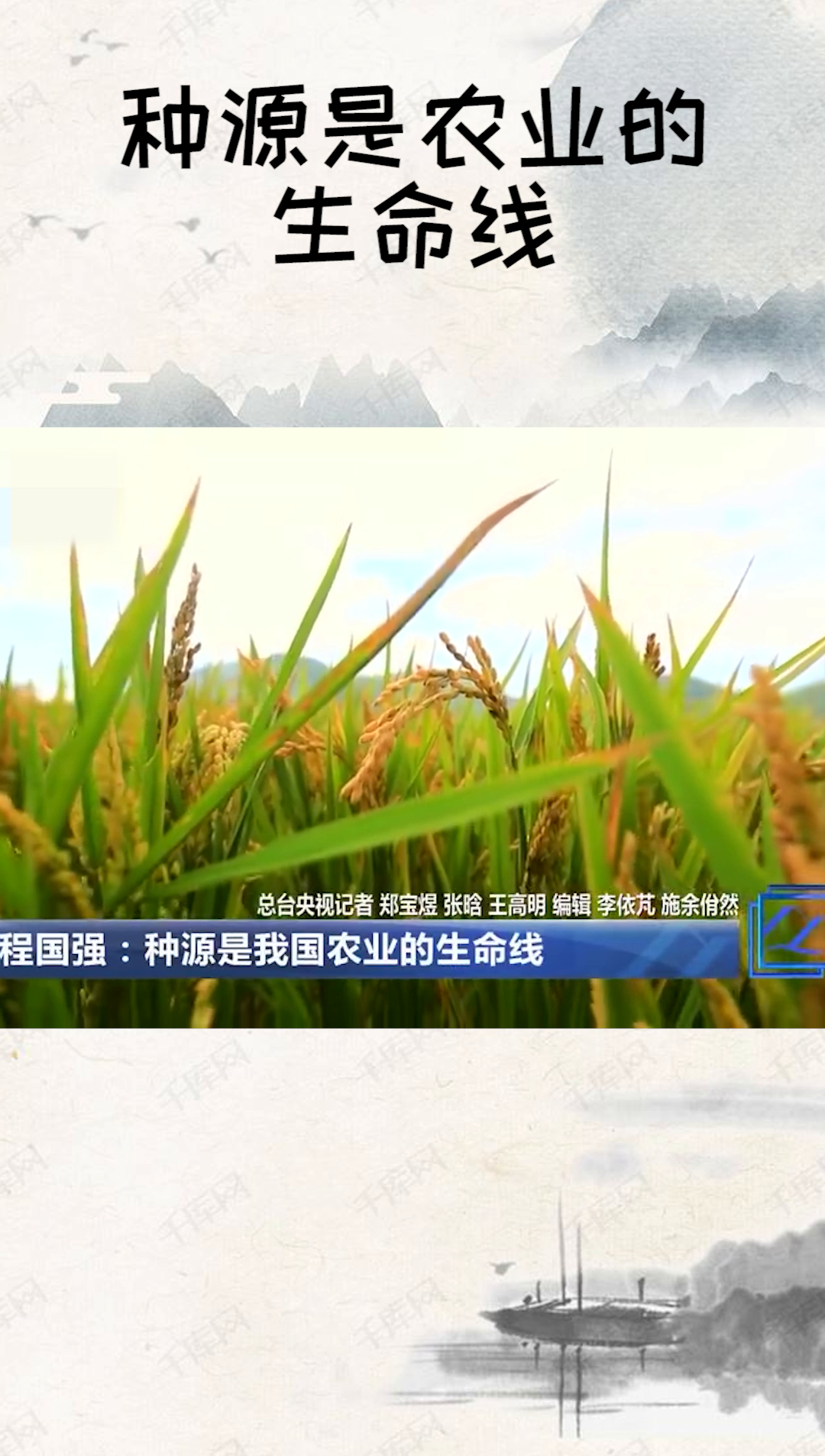 种源是农业的生命线_凤凰网视频_凤凰网