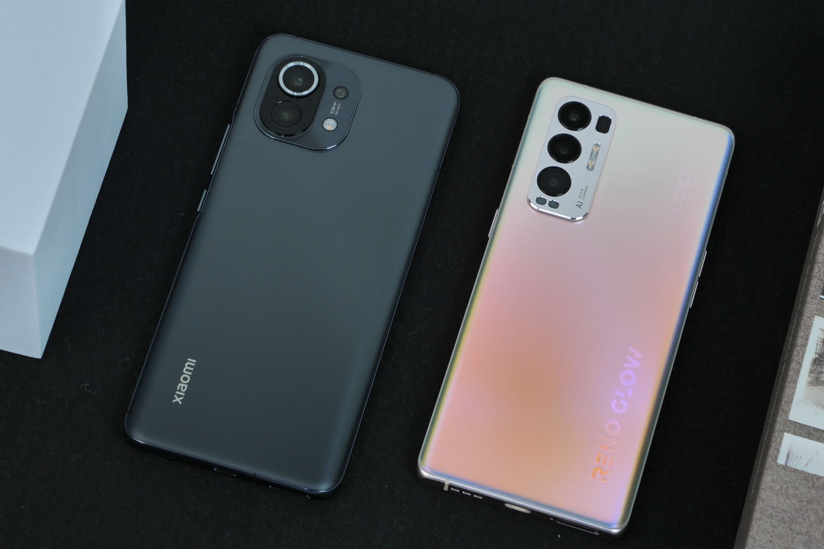 小米11對比opporeno5pro比逆光人像這款手機躺贏