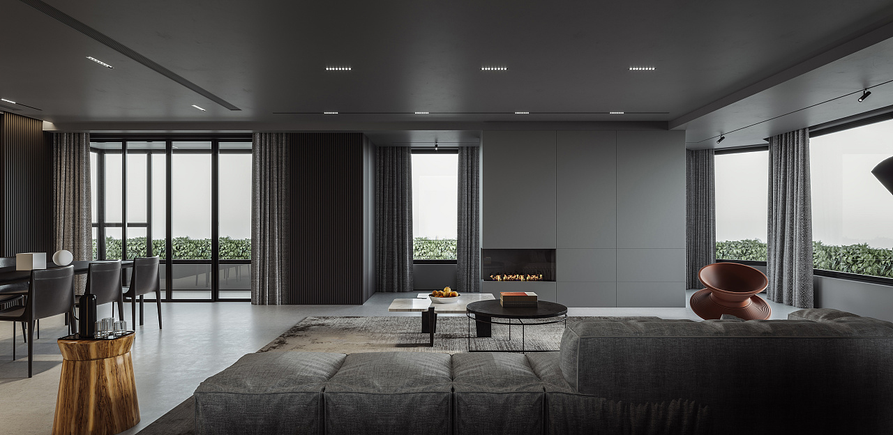 暗黑系装修演绎个性雅痞风~__凤凰网