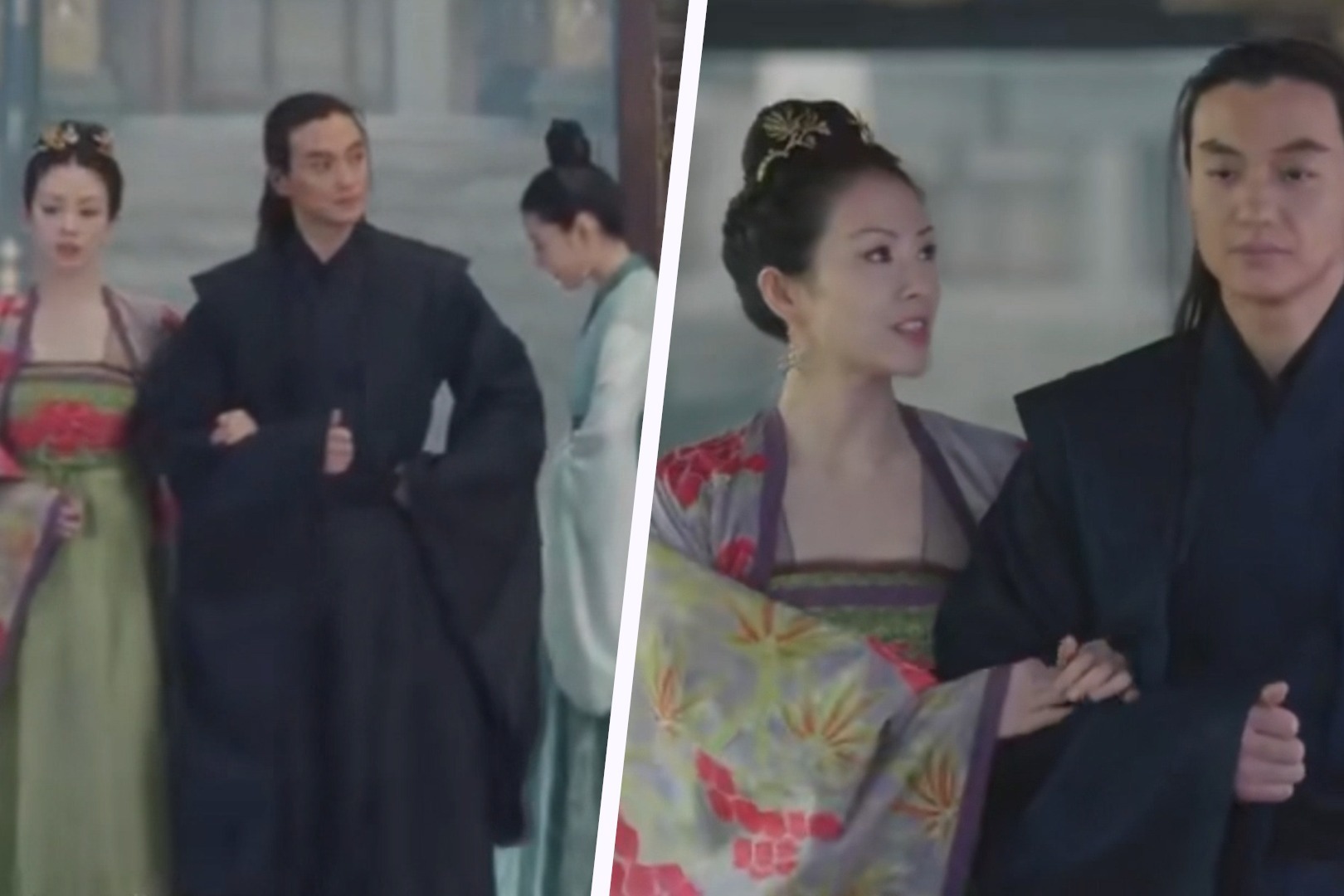 王儇带萧綦回娘家手挽手说体己话章子怡看向周一围的眼神好甜