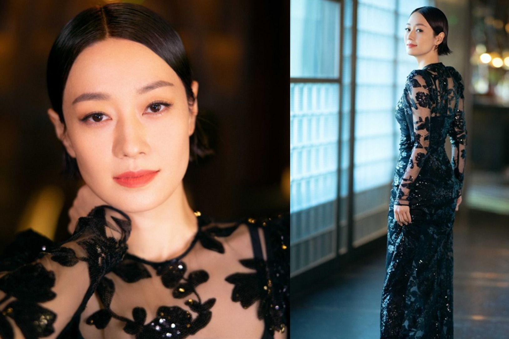 优雅女王马伊琍着镂空刺绣长裙秀曼妙身姿自信从容气场两米八