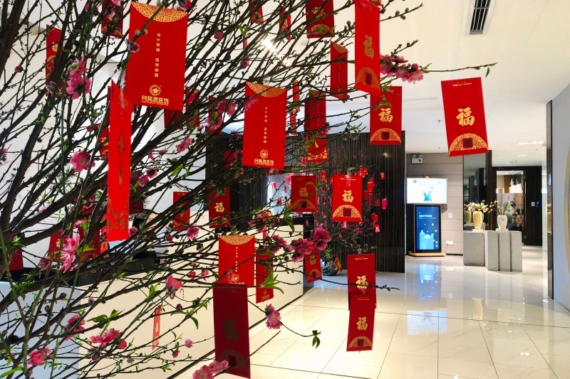 办公区域春节装饰方案图片