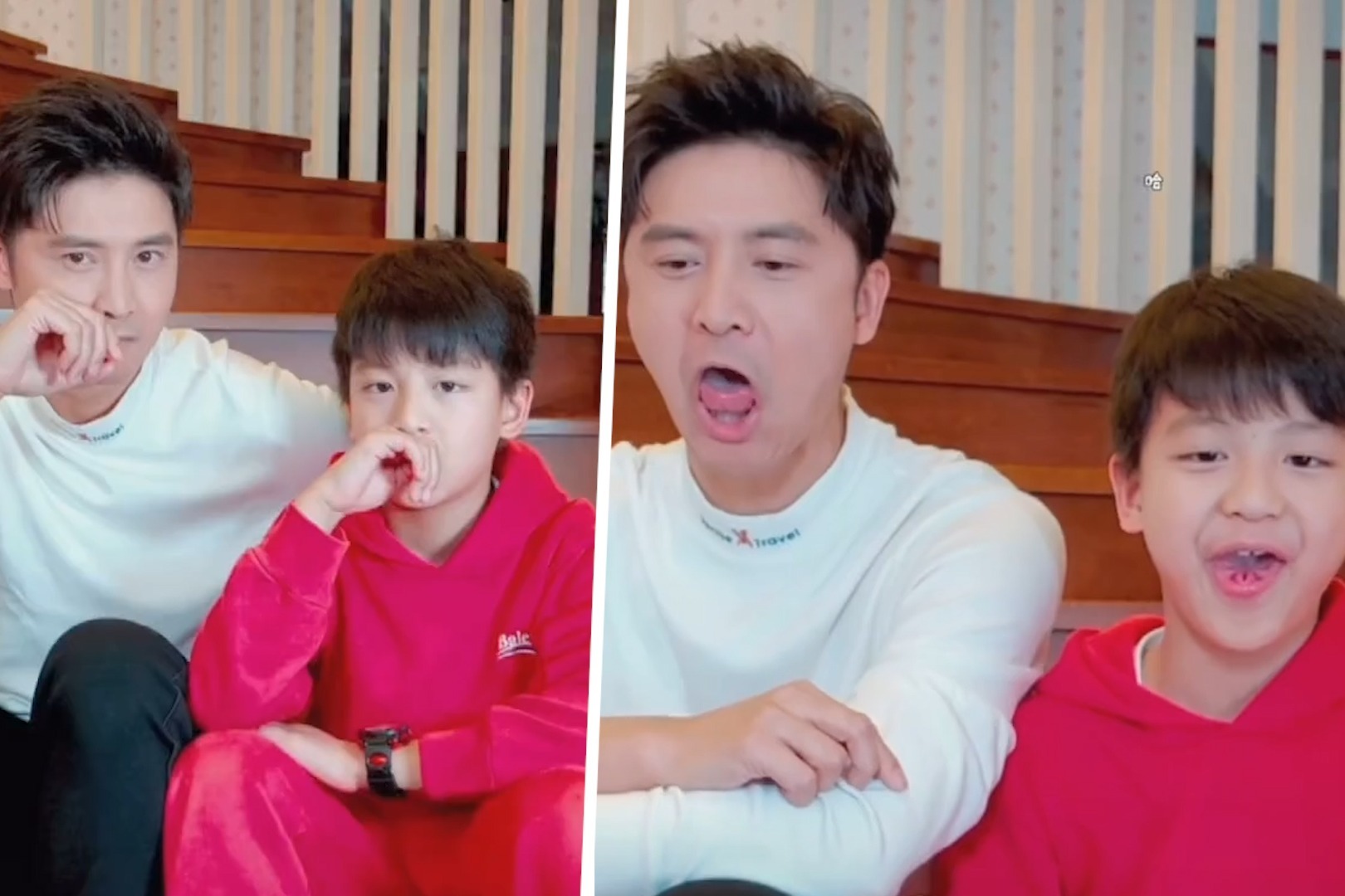 搞怪父子俩田亮和小亮仔秀舌灿莲花秒输儿子颜值越来越高