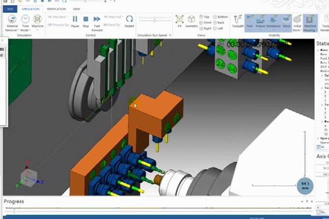 SolidCAM Swiss Type 走心机仿真