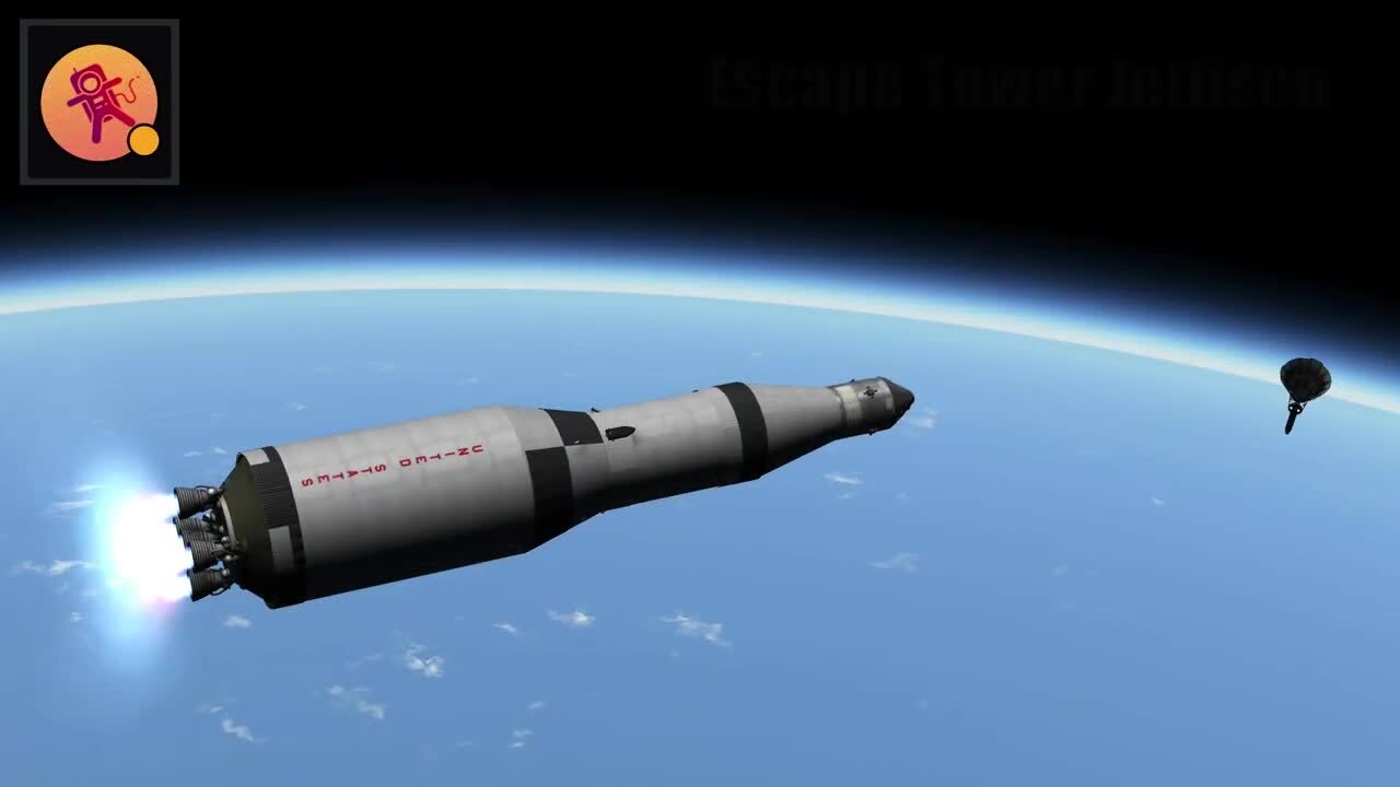 模拟土星5号运载火箭搭载阿波罗11号升空