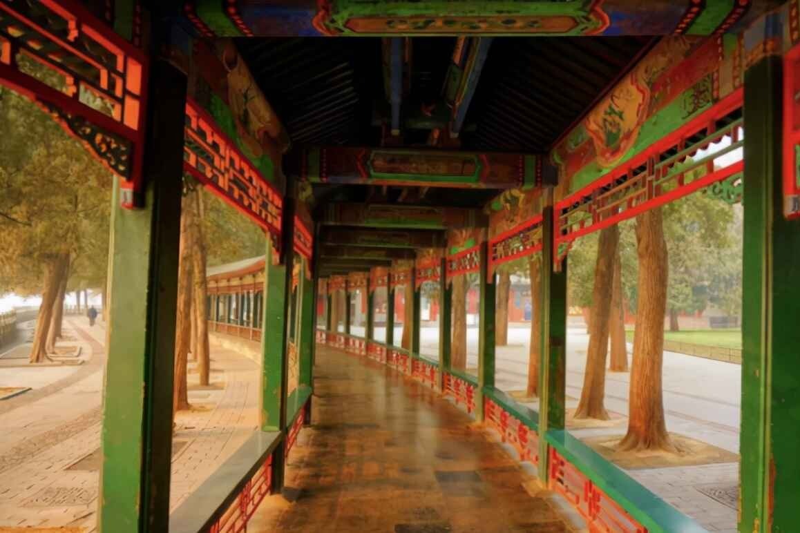 中国古建筑 -- 长廊彩绘 - 堆糖，美图壁纸兴趣社区