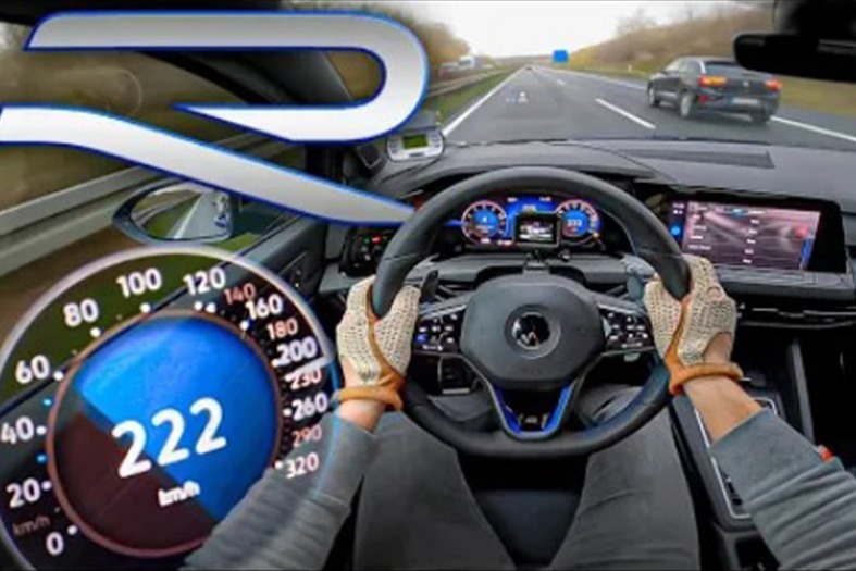 【海外新车】全新第8代高尔夫R(320hp)加速测试  第一人称POV