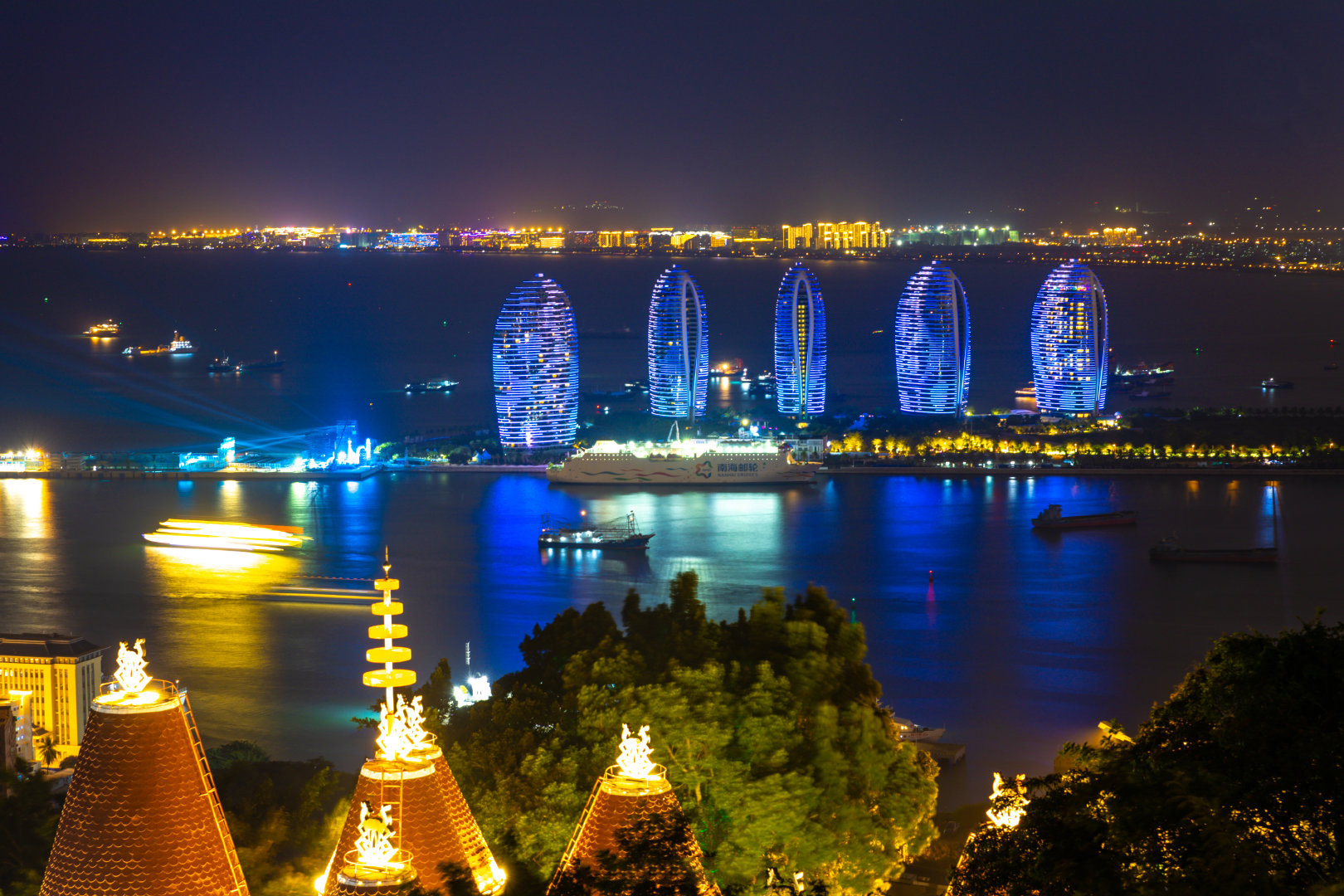 三亚天涯海角夜景图片