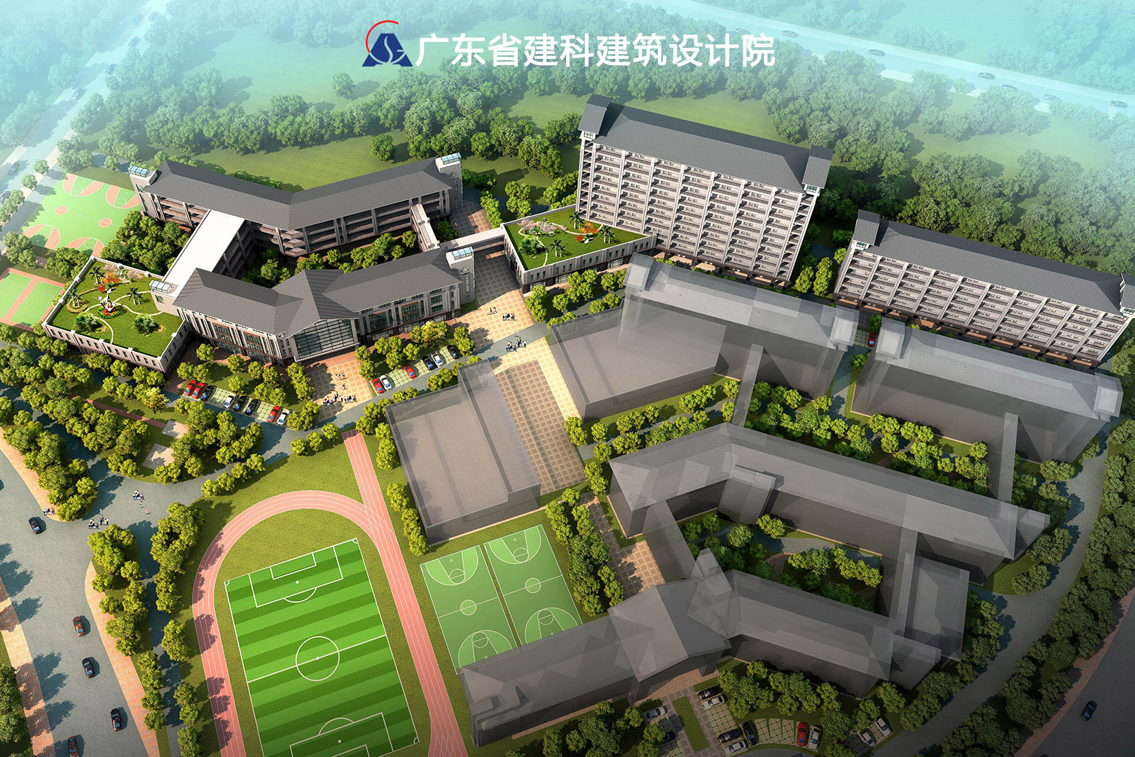 学校---小学效果图下载-光辉城市