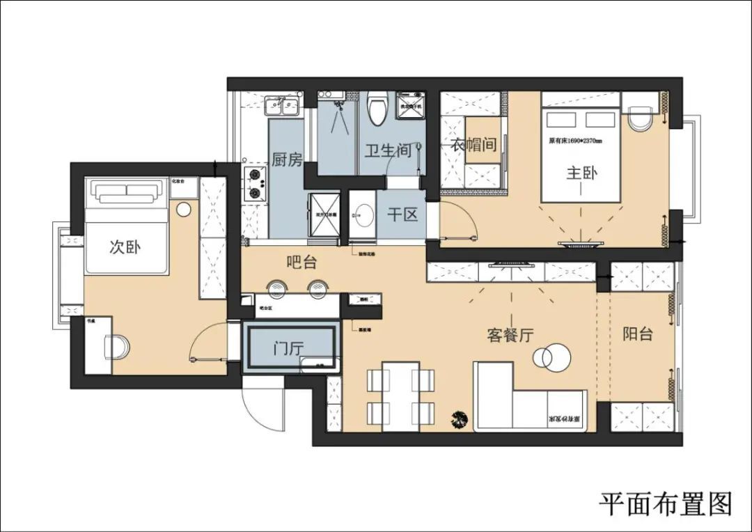 [实景案例]92㎡两房两厅一厨一卫现代风格装修效果图__凤凰网