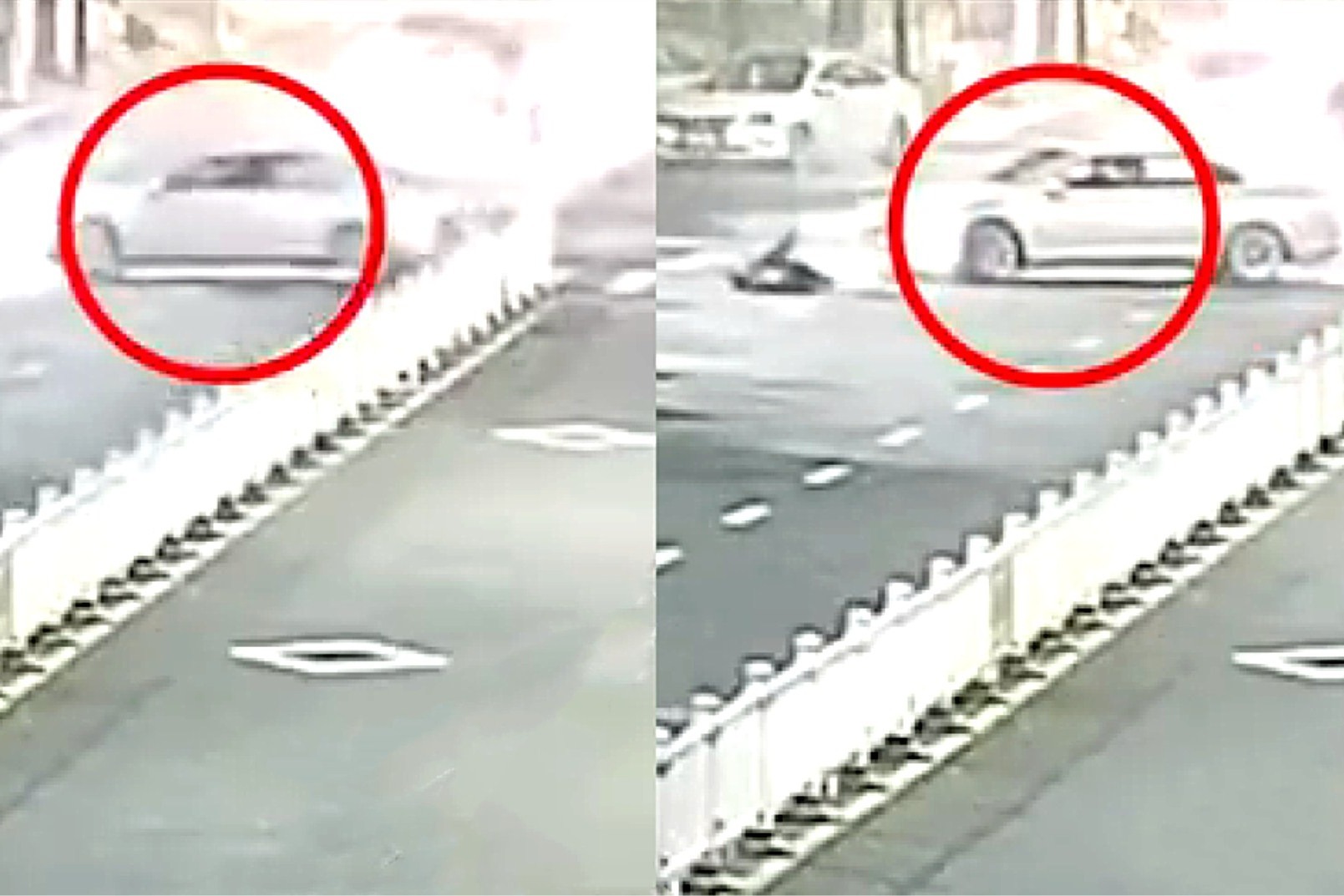 监拍：轿车任性掉头不管不顾 摩托司机被撞飞翻转360度落地