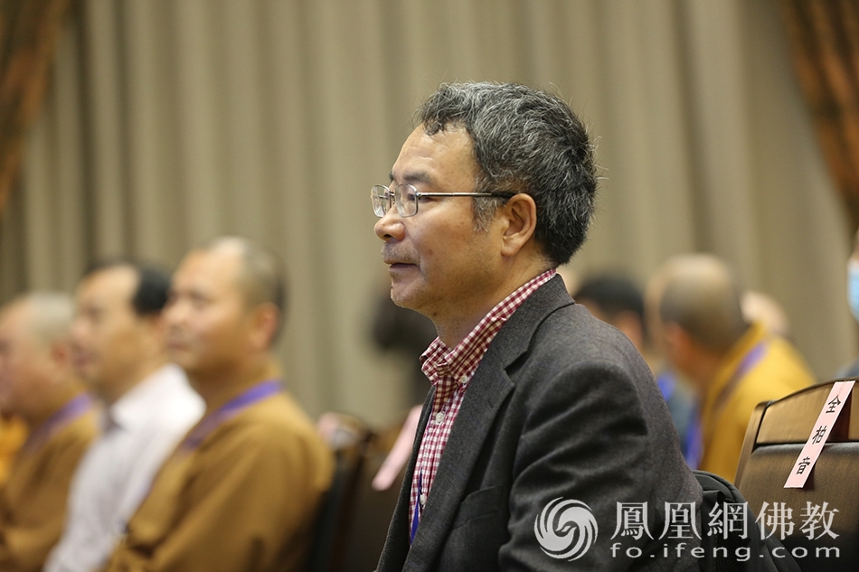 中国佛教协会副秘书长全柏音出席会议(图片来源:凤凰网佛教 摄影:中国