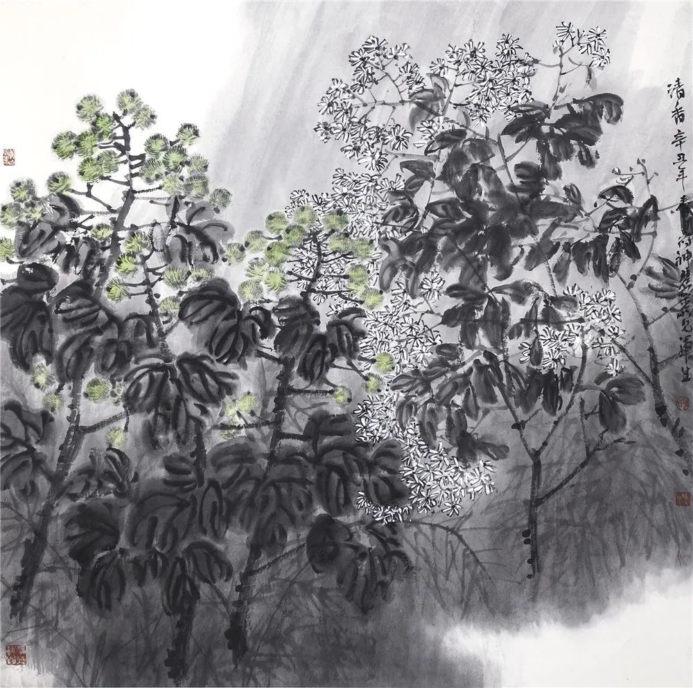 陈军生 《清香》 123cm×124cm 2021年