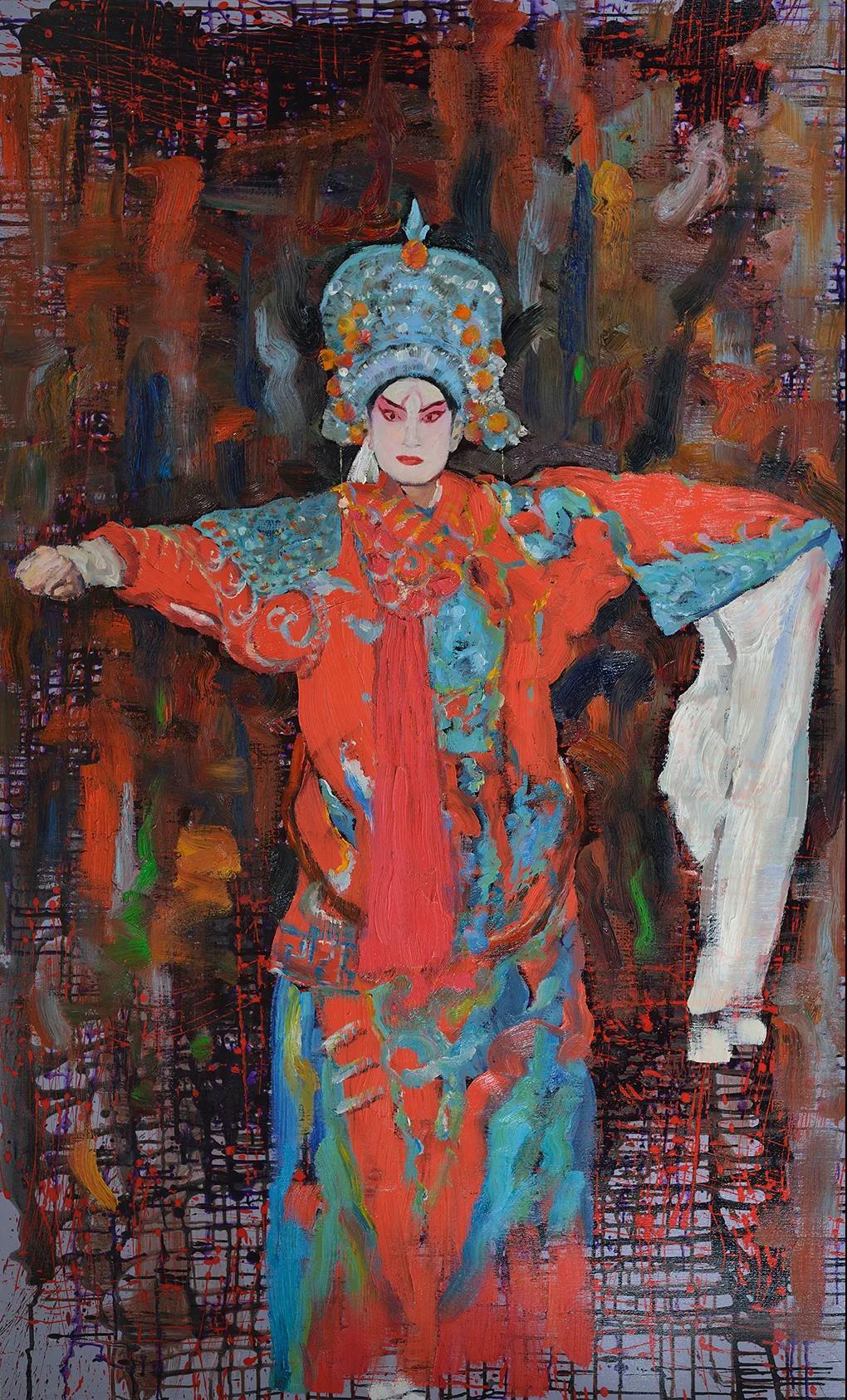 油画《小生》200&times;120cm 2018年