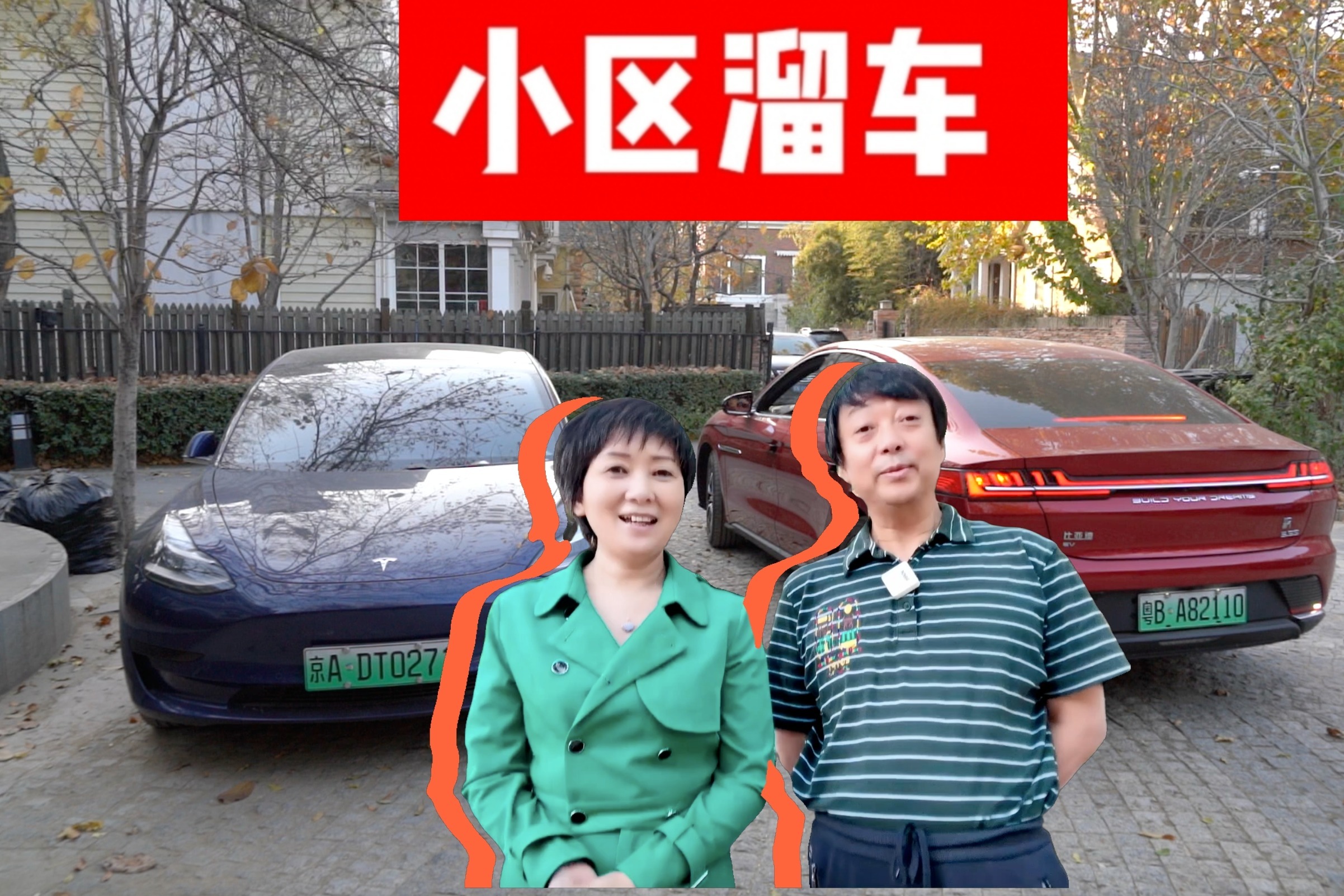 【小区溜车】特斯拉毛豆3想安静做个美男子 遭比亚迪汉来挑衅