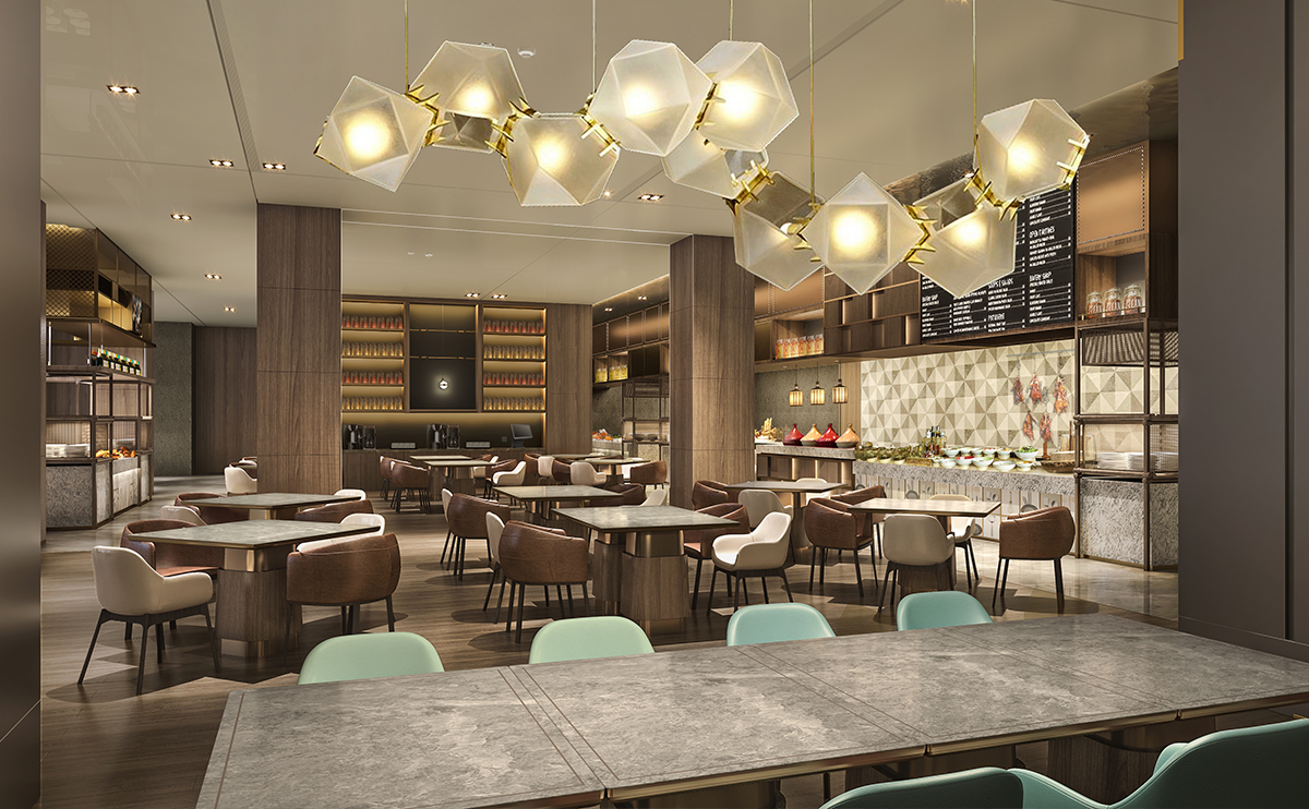 东方格调的悦海阁中餐厅,它是城中私人聚会与高端商务宴请的赏味之所