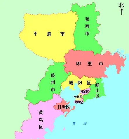 青岛海区分布图图片