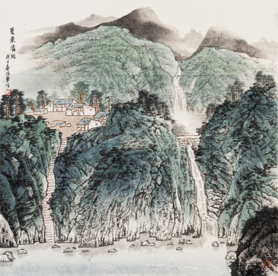 又名末子,当代山水画家,1950年生于南京,师从周韶华先生,后就读于湖北