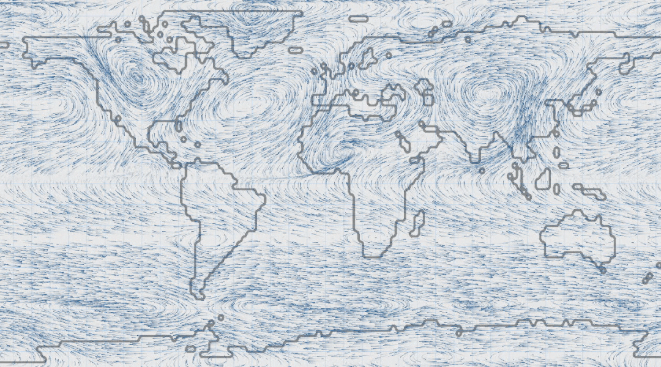 降水则可以利用水蒸气从海洋到陆地的风矢量场漂移来模拟.