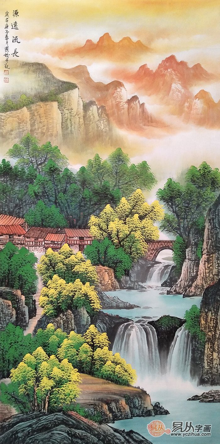刘燕姣山水画 意境深邃 具有极强的正能量