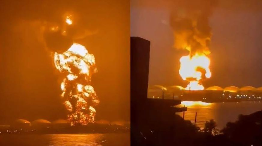 石油基地遭雷劈：發生4次爆炸，17名消防員失聯！超100城告急！