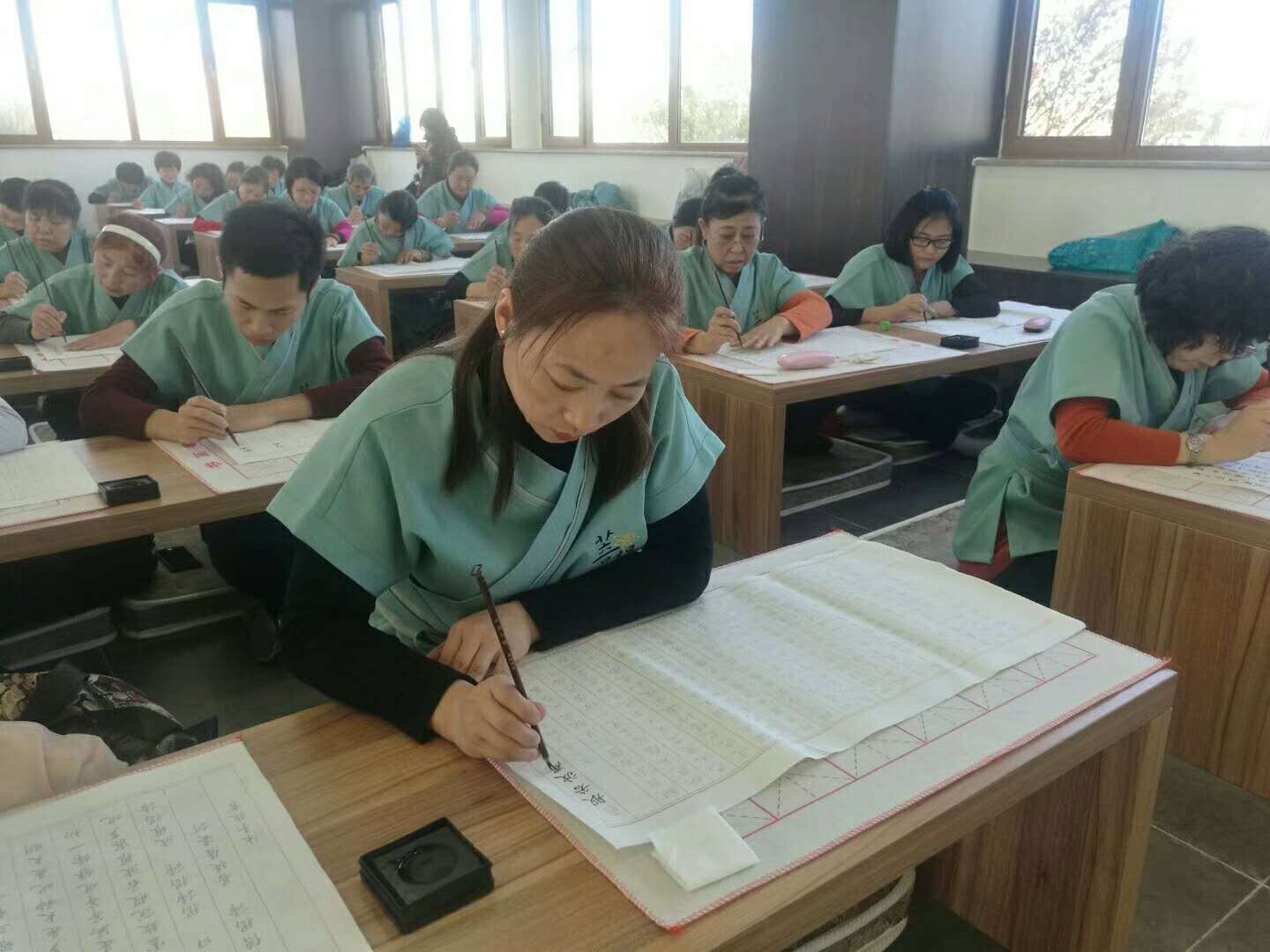 山西榆次大乘寺9月19静心抄经图片欣赏