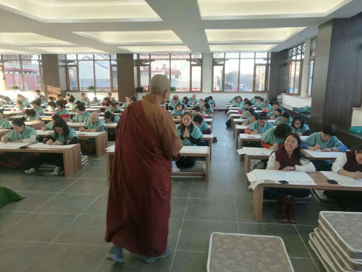 山西榆次大乘寺9月19静心抄经图片欣赏