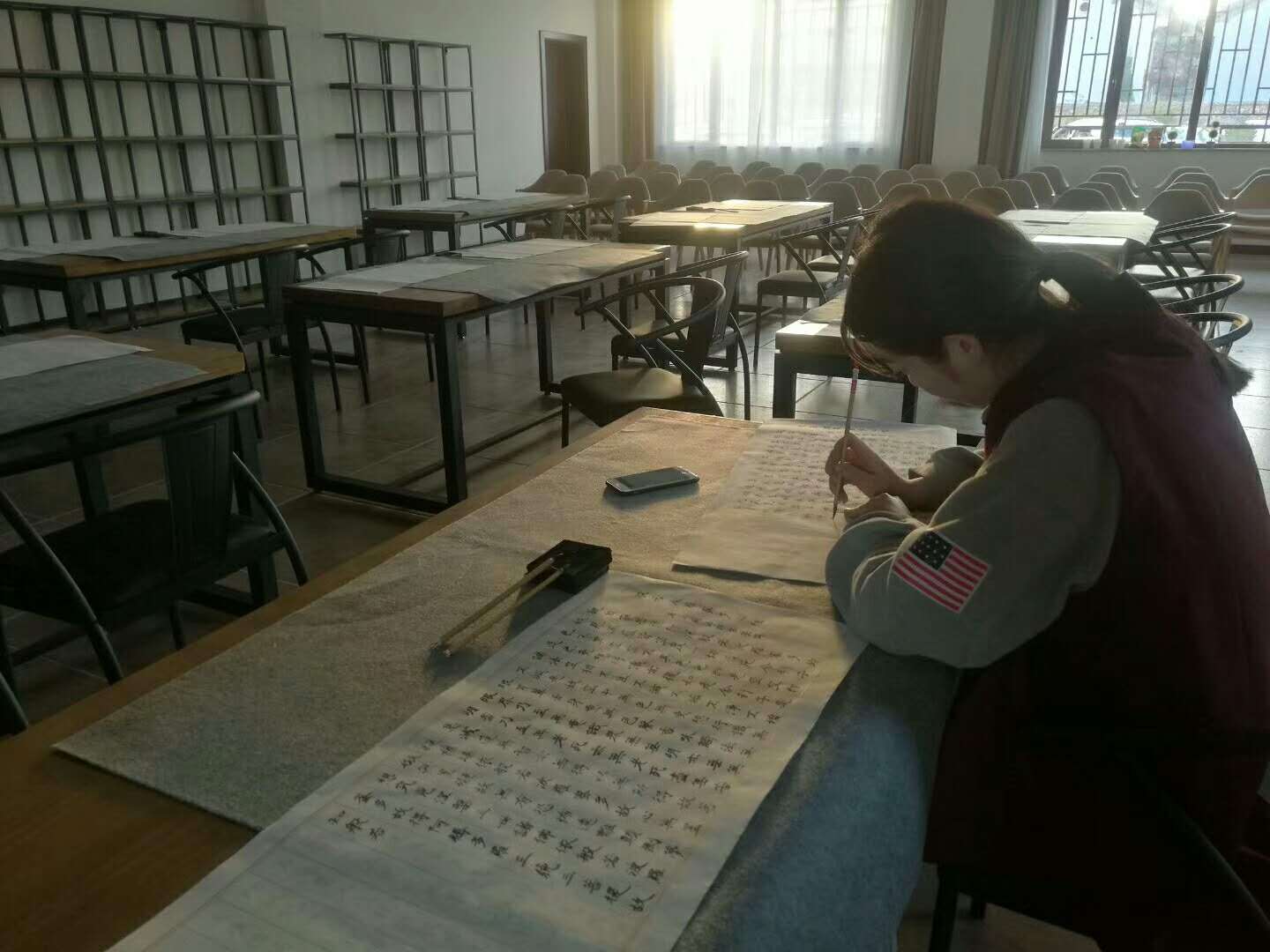 山西榆次大乘寺9月19静心抄经图片欣赏