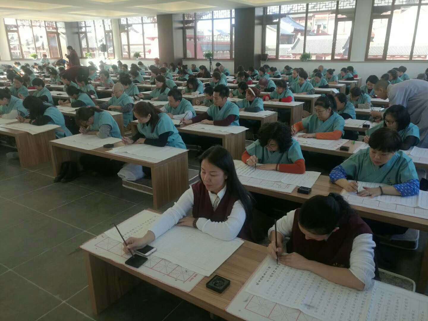 山西榆次大乘寺9月19静心抄经图片欣赏