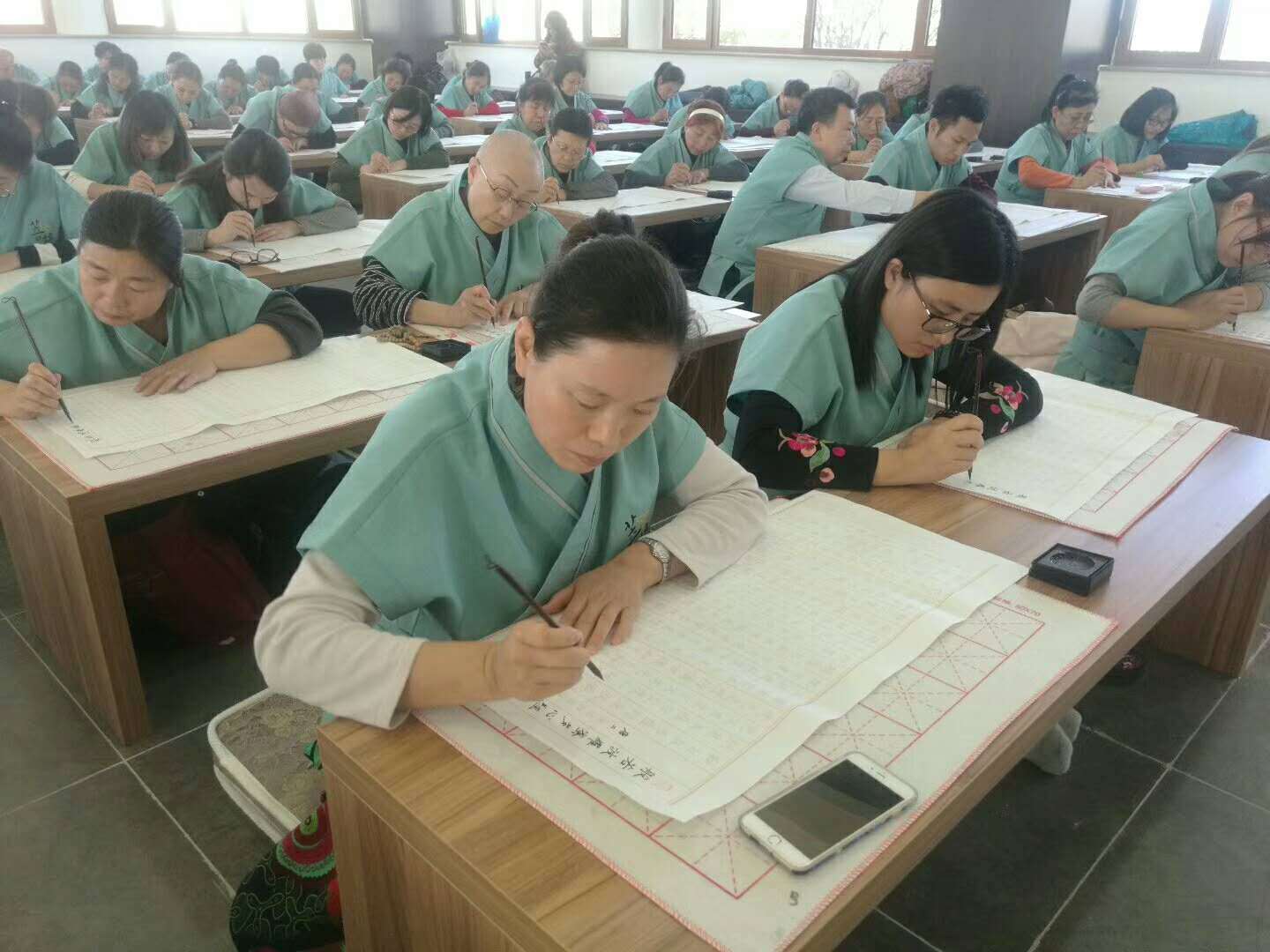 山西榆次大乘寺9月19静心抄经图片欣赏