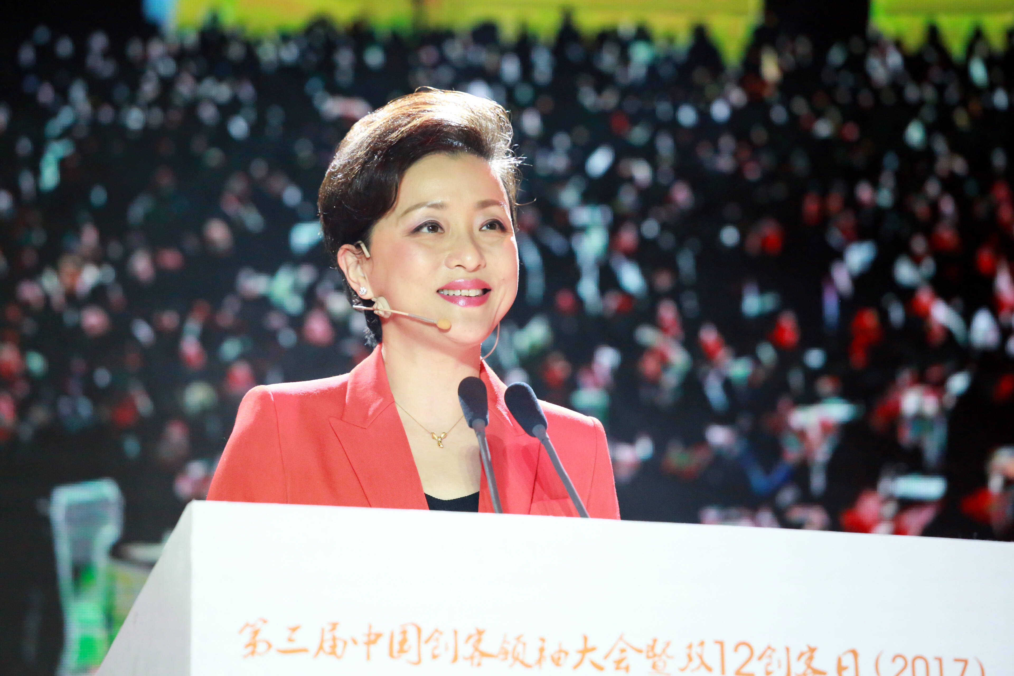 49岁杨澜一袭红装主持商业活动 知性优雅端庄大方气质尽显 _手机凤凰网