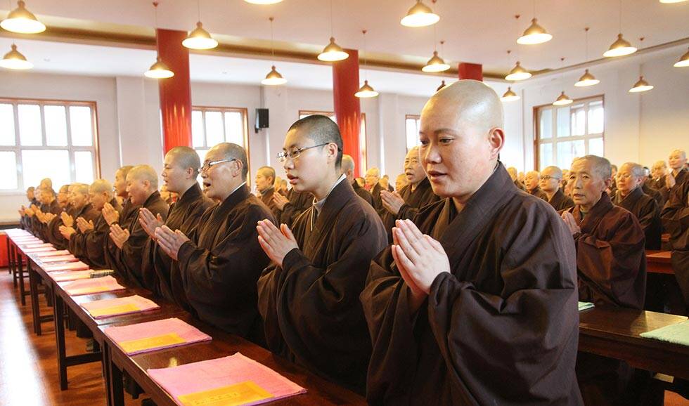 五台山大圣竹林寺新戒子诵经祈福