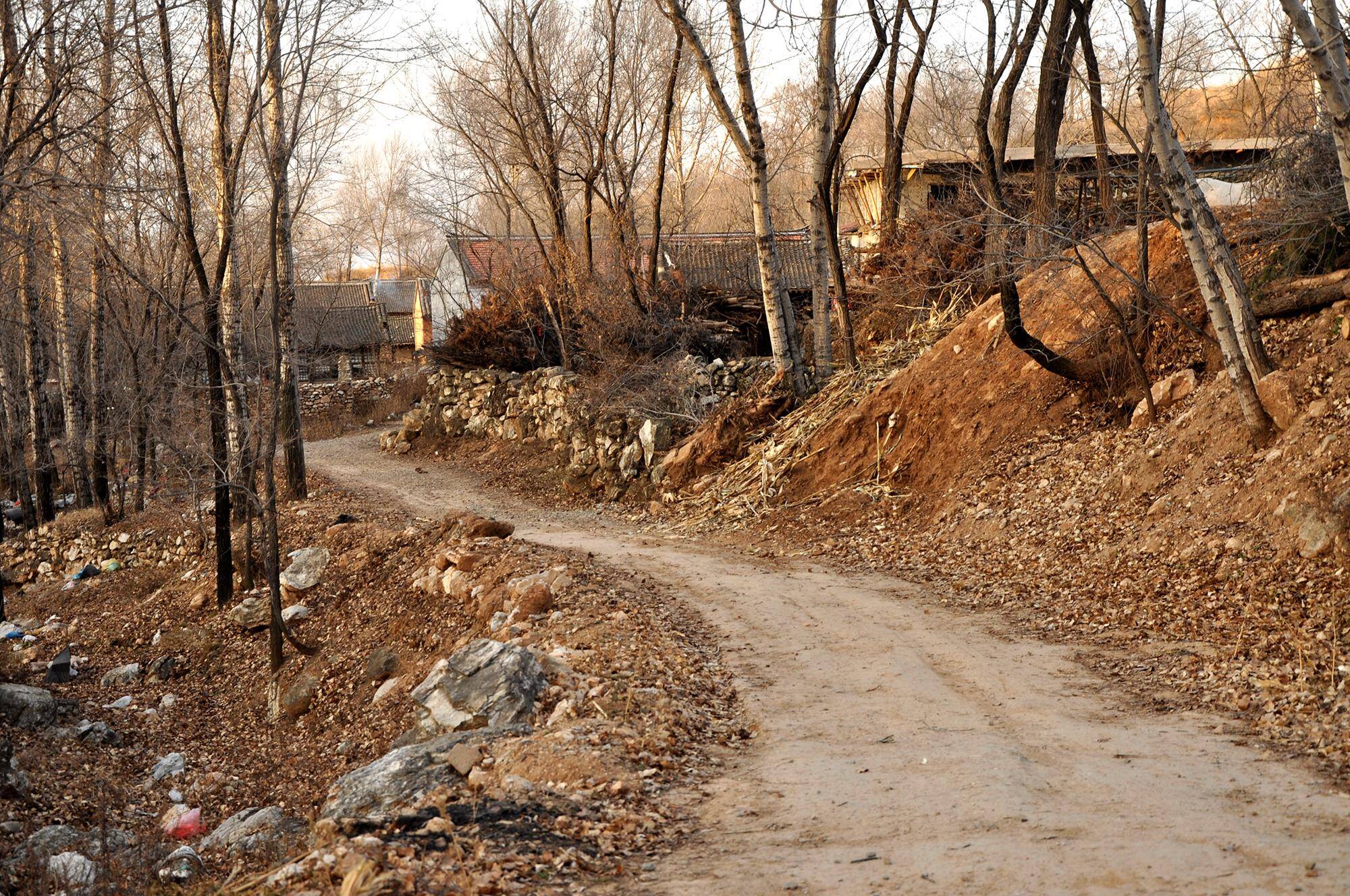 同一个村庄,两种不同的生活场景