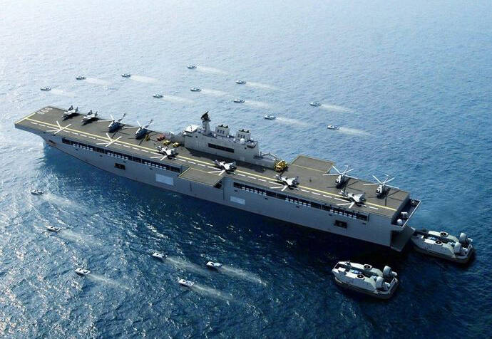 航母之後還有好消息:兩棲攻擊艦動工?海軍司令親自視察