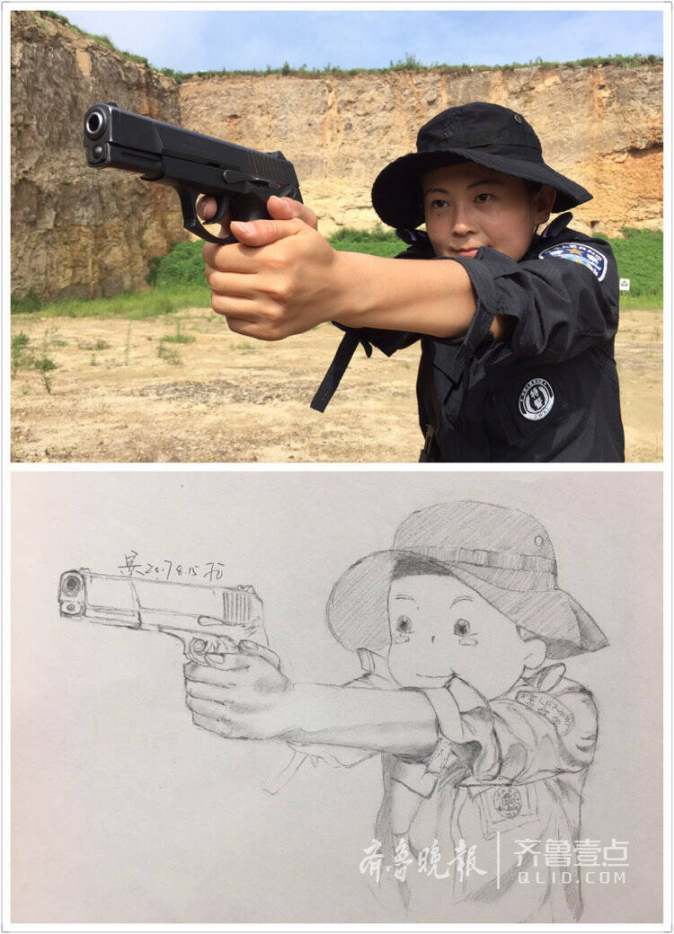 这个特警不太冷,手绘漫画有点萌