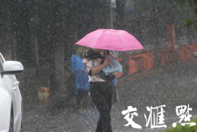 南京暴雨倾盆 行人车辆雨中艰难前行（组图）_手机凤凰网