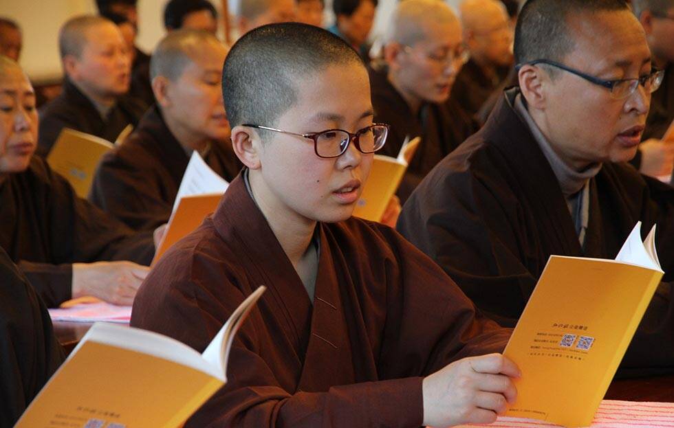 五台山大圣竹林寺新戒子诵经祈福