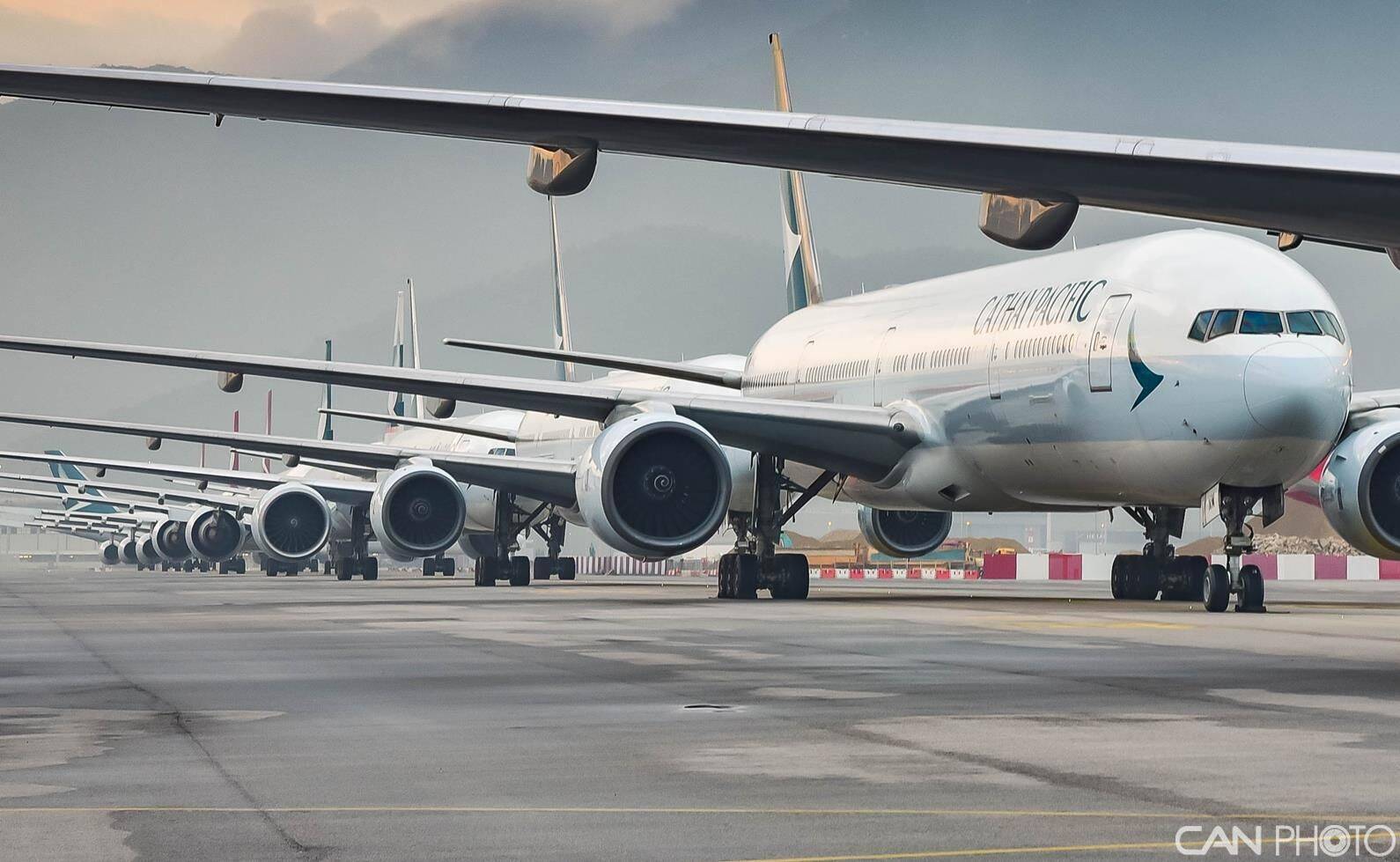 全球大批商用飞机停飞 场面"蔚为壮观"