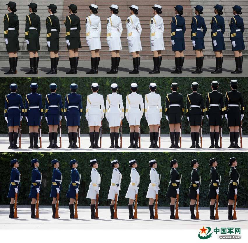中国首批仪仗队女兵训练揭秘:汗水浇筑英姿飒爽_手机凤凰网