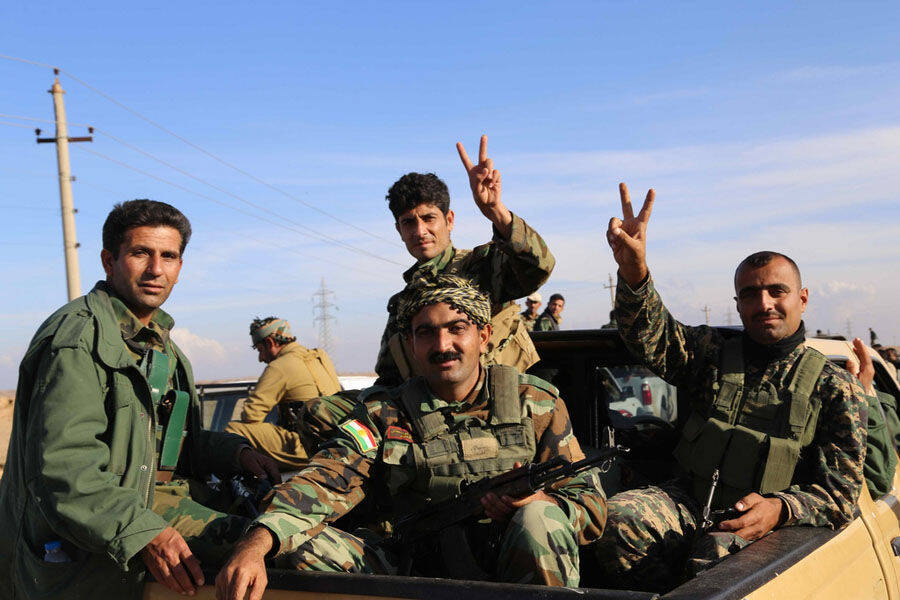 库尔德人进攻is 中国造107炮与煤气罐炸弹同作战