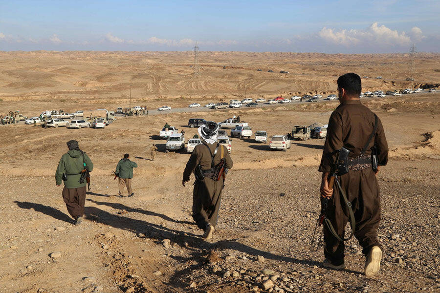 库尔德人进攻is 中国造107炮与煤气罐炸弹同作战