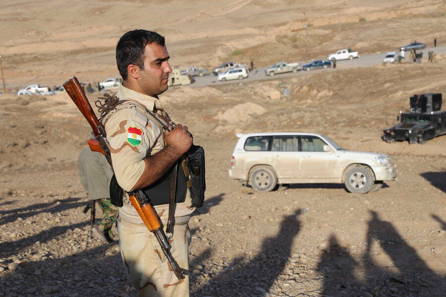 库尔德人进攻is 中国造107炮与煤气罐炸弹同作战