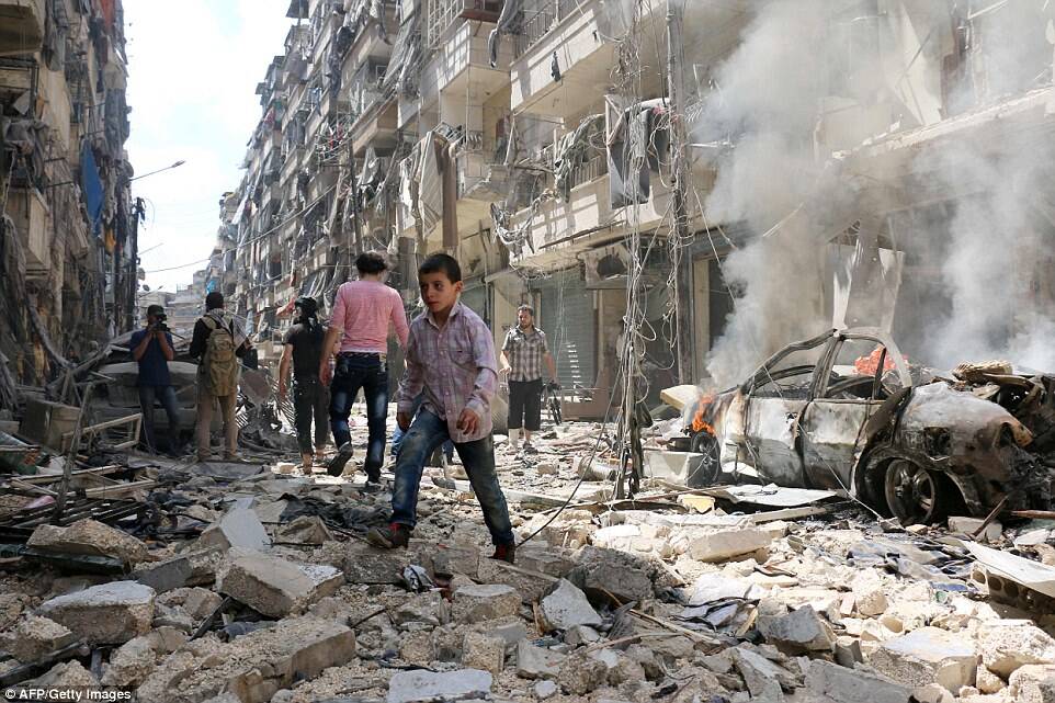 美英法空袭叙利亚事件图片