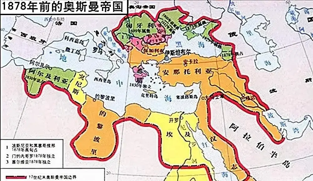 ▲地跨欧亚非的奥斯曼帝国