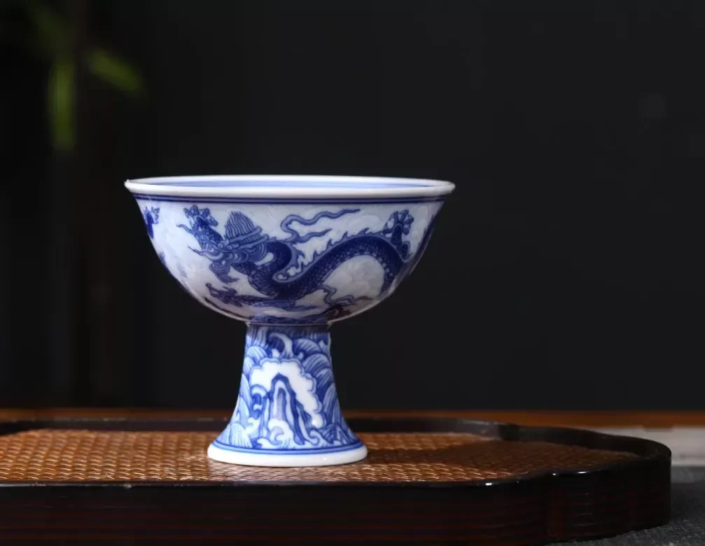 染付盃 宣德年製 青花小杯 中國古美術 染付盃 中國古美術 宣德年製 青花小杯
